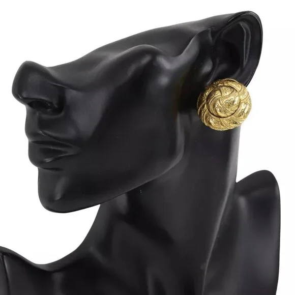 CHANEL Earring Plated Gold 30.2g Women
